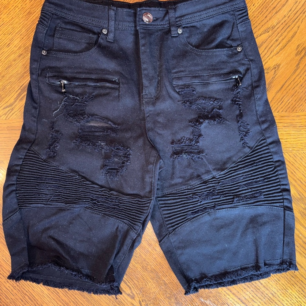 Rue21 Black Jean Shorts with Rolled Hems
